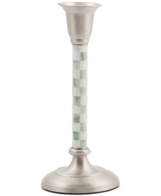 Mackenzie-Childs - Sterling Check Small Candlestick