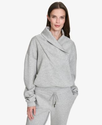 Halston - Women's Shawl-Collar Dropped-Sleeve Pullover