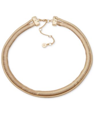 DKNY - Gold-Tone Snake Chain Double-Row Collar Necklace, 16" + 3" extender