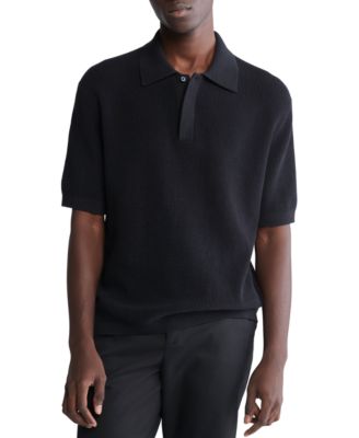 Calvin Klein - Men's Waffle-Knit Polo Shirt