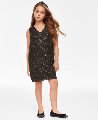 I.N.C. International Concepts - Big Girls Sequin Tweed Mommy & Me Dress, Created for Macy's