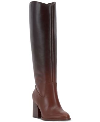 Vince Camuto - Women's Leila Extra Wide-Calf Block-Heel Knee-High Boots