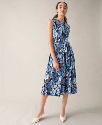 Kasper - Women's Twist-Neck Belted Midi Dress
