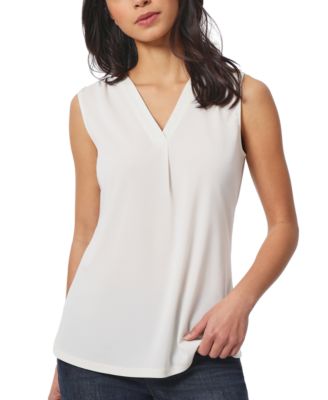 Jones New York - Petite Crepe V-Neck Sleeveless Top