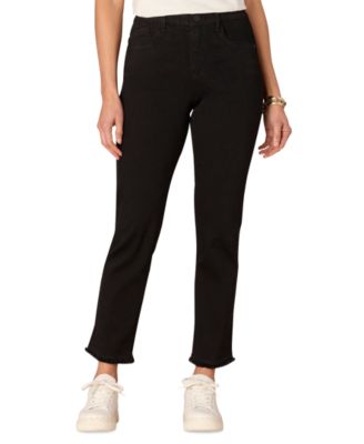 Democracy - Petite Absolution Raw-Hem Slim-Straight Jeans