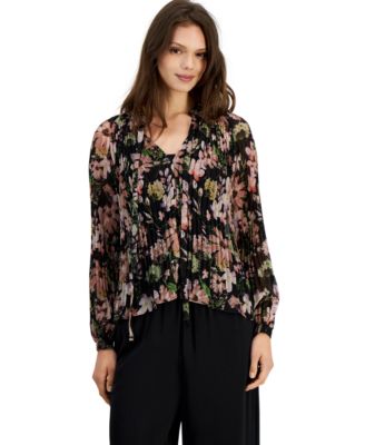 Lucy Paris - Women's Femine Floral-Print Blouse