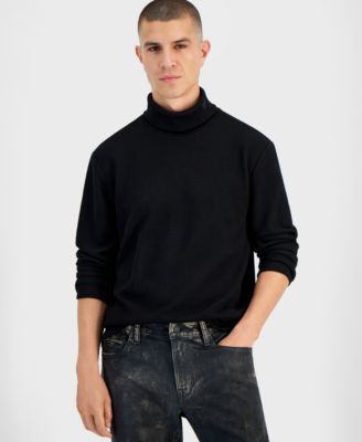 GUESS - Men's Reeves Relaxed Fit Ribbed Turtleneck Sweater