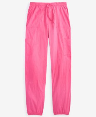 With Jules - Big Girls Twill Cargo Jogger Pants