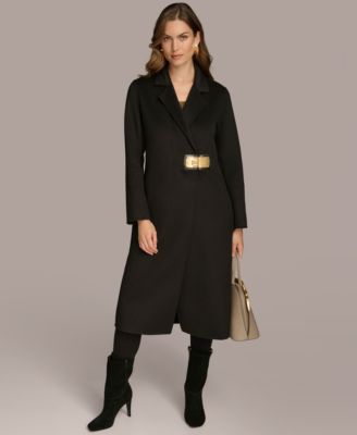 Donna Karan New York - Women's Buckle Front Wool Blend Coat
