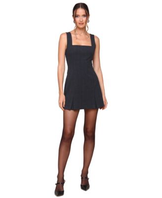 Avec Les Filles - Women's Square-Neck Sleeveless Sheath Dress