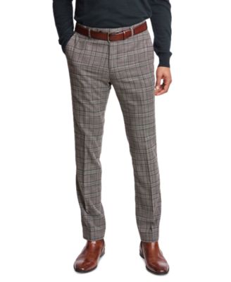 Paisley & Gray - Men's Downing Slim-Fit Stretch Check Suit Pants