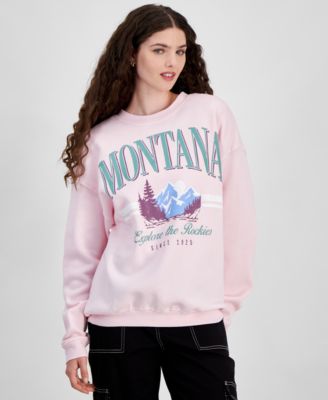 Grayson Threads, The Label - Juniors' Montana Graphic Crewneck Sweatshirt
