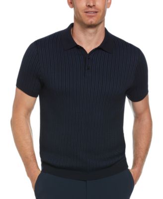 Perry Ellis - Men's Short Sleeve Vertical Stripe Polo Sweater