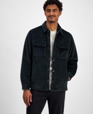 Sun + Stone - Men's Saul Long Sleeve Snap-Front Corduroy Shirt Jacket