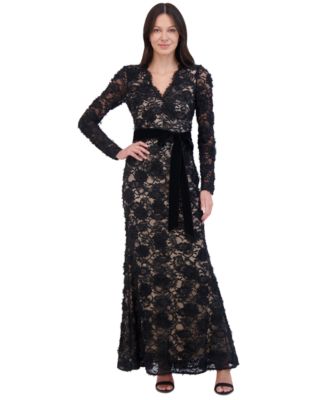 Eliza J - Women's Lace V-Neck Gown