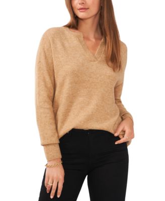 Vince Camuto - Women's Dropped-Shoulder V-Neck Sweater