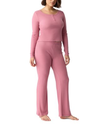 GAP - Women's Ribbed High-Rise Pajama Pants