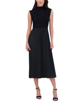 Vince Camuto - Women's Mixed-Media Turtleneck Dress