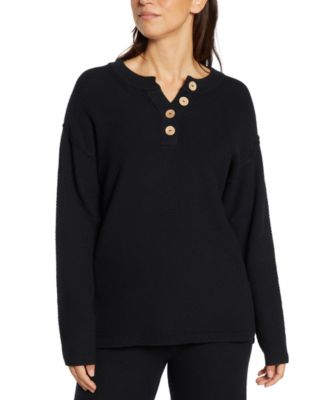 Three Dots - Women's Parma Henley Long-Sleeve Top