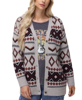 Frye - Women's Southwestern Fair Isle Button-Up Cardigan