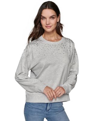 KARL LAGERFELD PARIS - Women's Embellished Sweatshirt