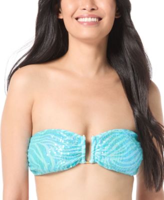 Vince Camuto - Women's Sequin Printed Bandeau Bikini Top