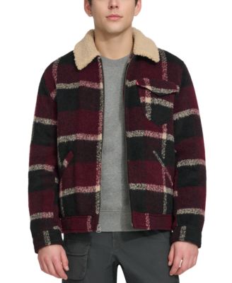 Levi's - Men's Plaid Full-Zip Depot Jacket with Fleece Collar