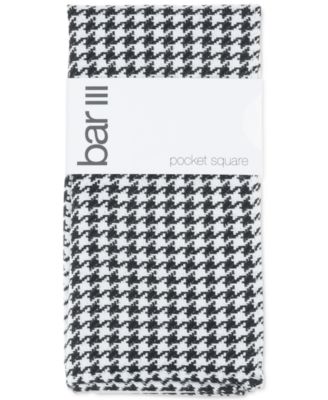 Bar III - Men's Houndstooth Pocket Square