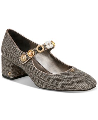 Circus NY by Sam Edelman - Elaine Embellished Mary-Jane Block-Heel Pumps