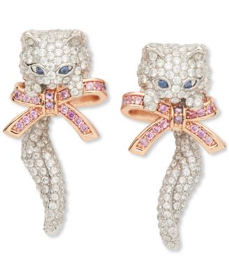 kate spade new york - Two-Tone Pav&eacute; Pawlina Front-to-Back Earrings