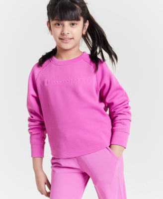 Champion - Big Girls Active Ribbed Crewneck Sweatshirt