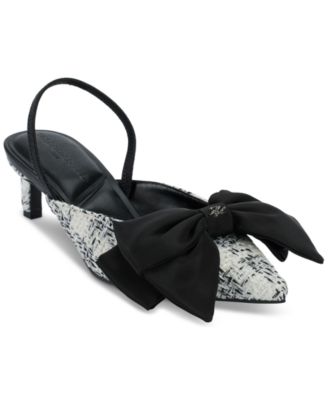 KARL LAGERFELD PARIS - Women's Sharla Bow Slingback Pumps