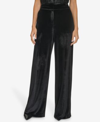 Calvin Klein - Women's Wide-Leg Velvet Pants