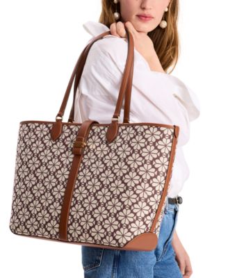 kate spade new york - Spade Flower Jacquard Open Tote Bag