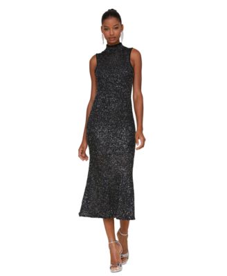 Avec Les Filles - Women's Sequined Midi Sweater Dress