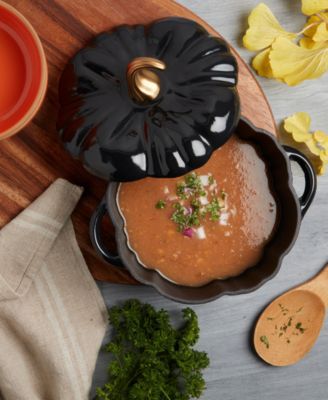 Smith and Clark - Iron Works Enameled Cast Iron 2-Qt. Pumpkin Dutch Oven