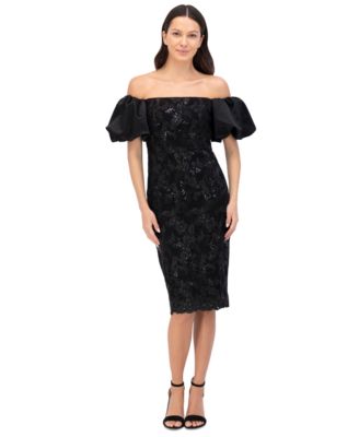 Eliza J - Women's Sequinned Off-The-Shoulder Dress