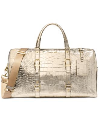 Michael Kors - Extra-Large Metallic Leather Weekender