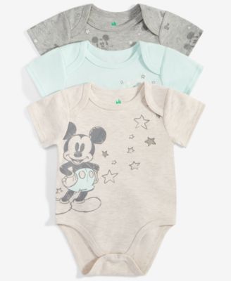Disney - Baby Boys Mickey Mouse Bodysuits, 3 Pack