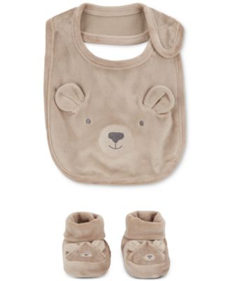Carter's - Baby Bear Booties & Bib, 3 Piece Set