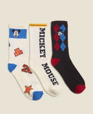 Disney | Macy's - Adult Mickey & Friends Varsity Socks Gift Set, 3-Pack