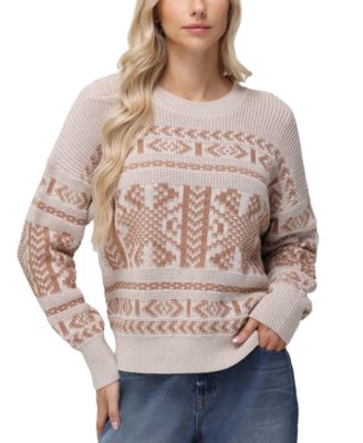 Frye - Women's Fairisle Crewneck Cotton Pullover Sweater