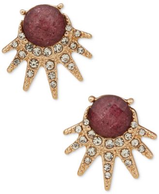lonna & lilly - Gold-Tone Pav&eacute; & Stone Stud Earrings