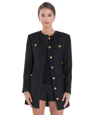 English Factory - Women's Button-Front Blazer Dress