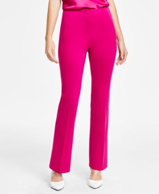 Bar III - Women's Compressor Fly-Front Flare-Leg Pants