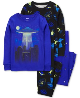 Carter's - Little & Big Boys Space Alien 100% Snug-Fit Cotton Pajamas, 4 Piece Set