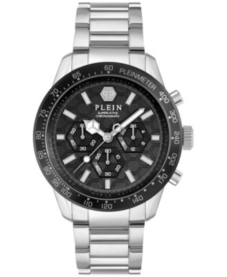 Philipp Plein - Men's Chronograph Pleinmeter Stainless Steel Bracelet Watch 44mm