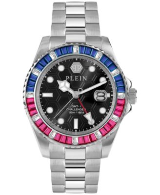 Philipp Plein - Men's GMT Stainless Steel Bracelet Watch 44mm