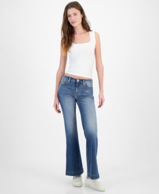 7 For All Mankind - Women's Dojo Embellished-Back-Pocket Jeans