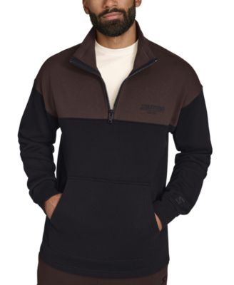 Starter - Men's Midweight Fleece Quarter-Zip Pullover Active Knit Top